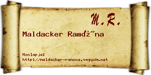Maldacker Ramóna névjegykártya